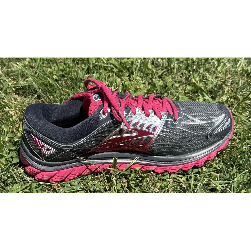 Brooks Glycerin 14 Shoes Womens Size 9.5 Pink Gray Running Sneakers 1202171B093